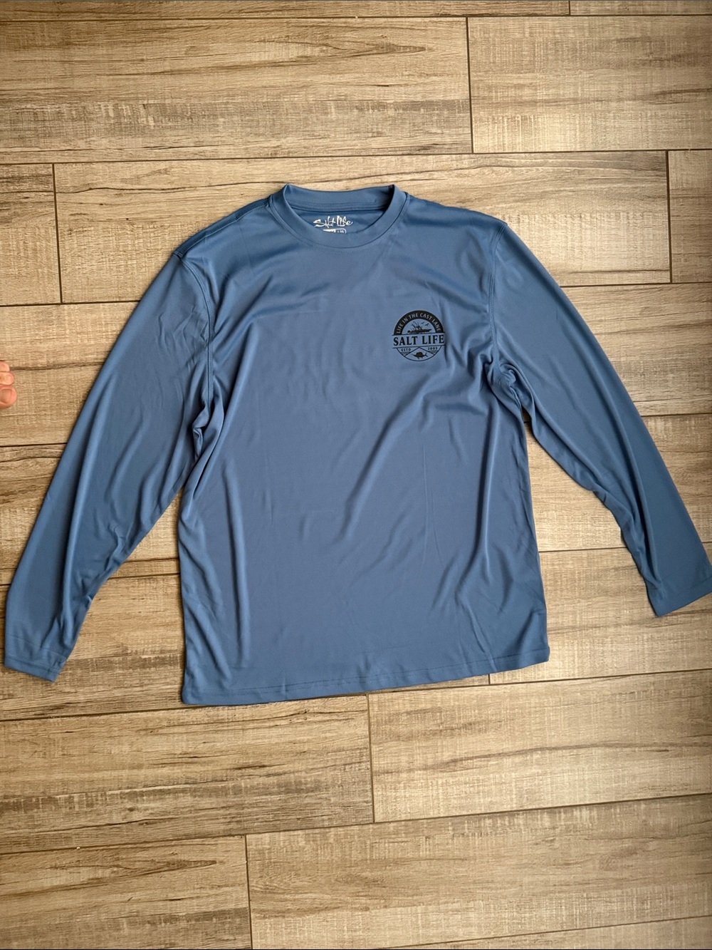 Salt Life Long Sleeve Performance Tee - Slate Blue